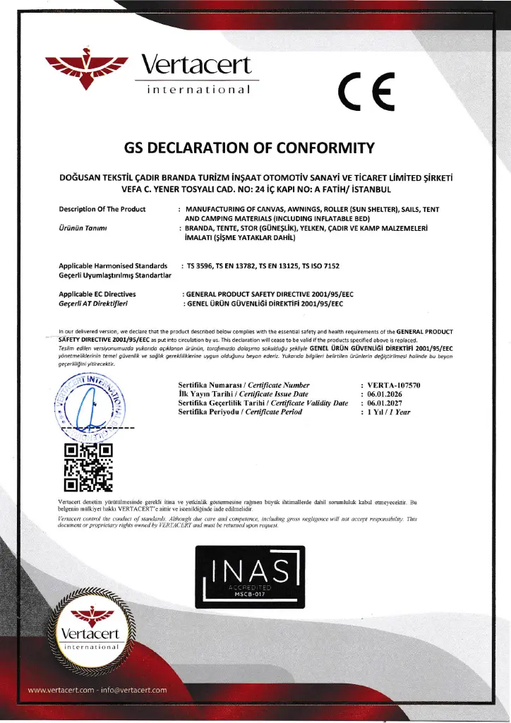 dogusan gs certificate DOGUSAN