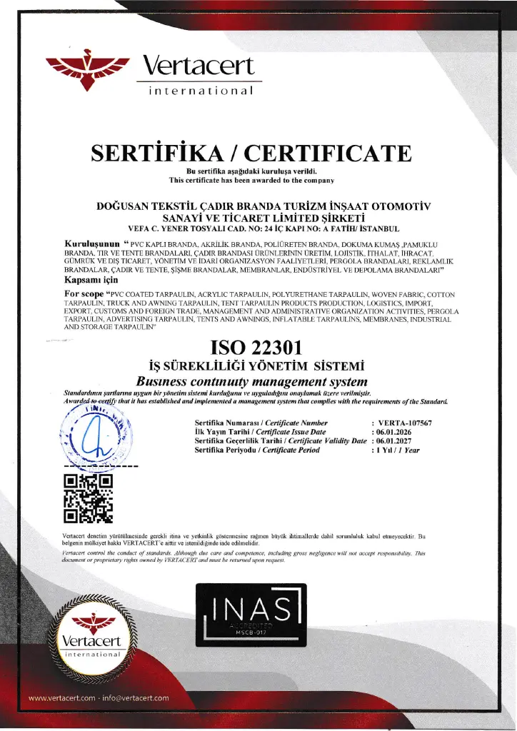 dogusan iso 22301 DOGUSAN