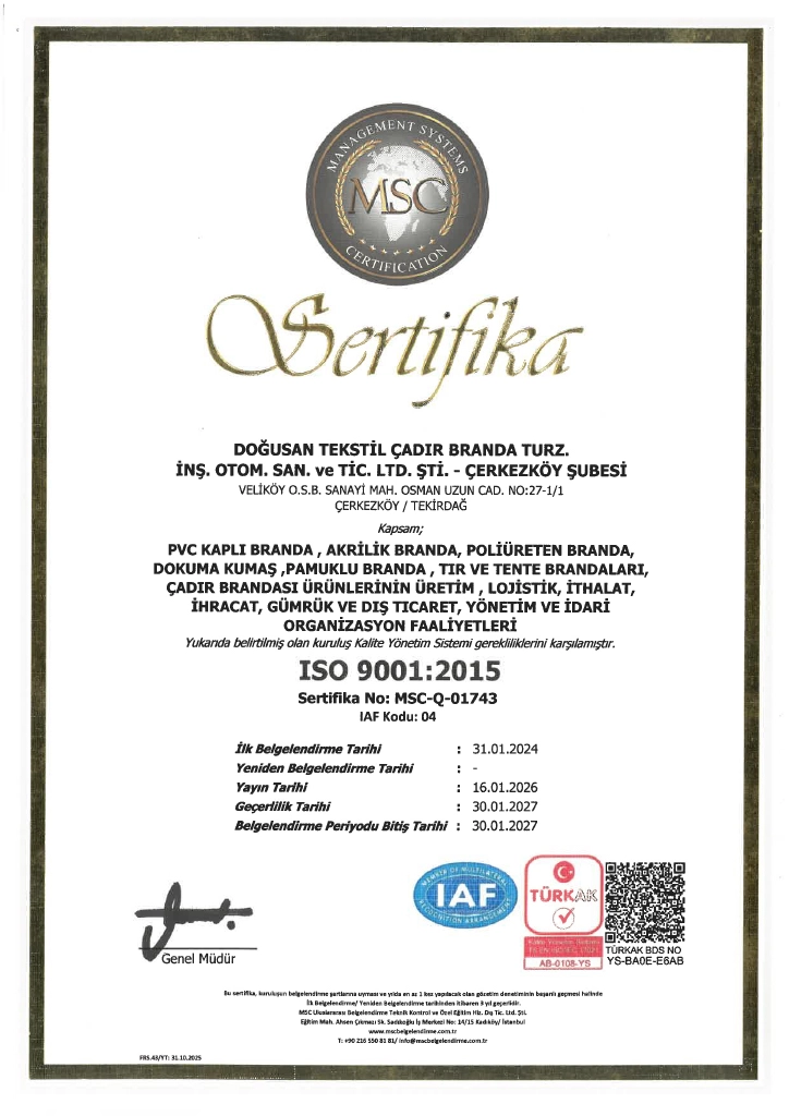 dogusan iso 9001 DOGUSAN